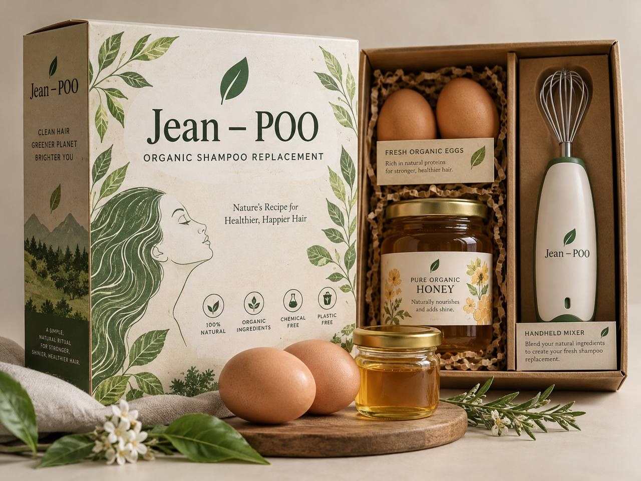 Jean-POO organic shampoo kit spotted in the village shop